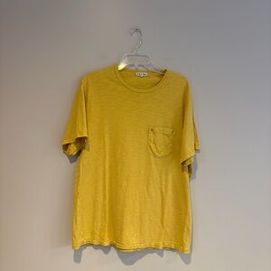 Alex Mill Mustard Short Sleeve Pocket Slub Tee